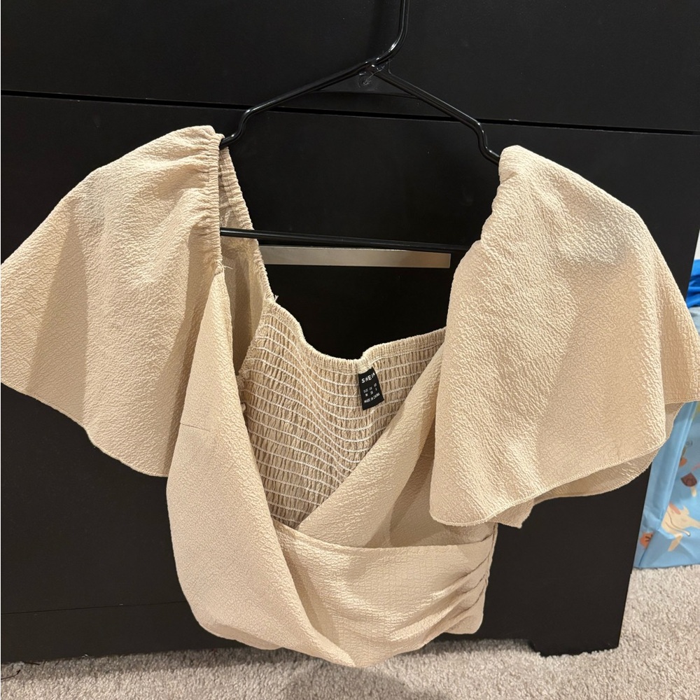 SHEIN Beige Textured Top